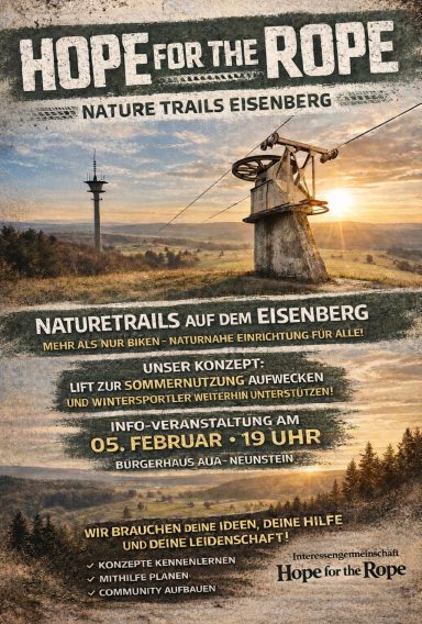 HOPE FOR THE ROPE Naturetrails am Eisenberg HOPE FOR THE ROPE Naturetrails am Eisenberg Infoflyer